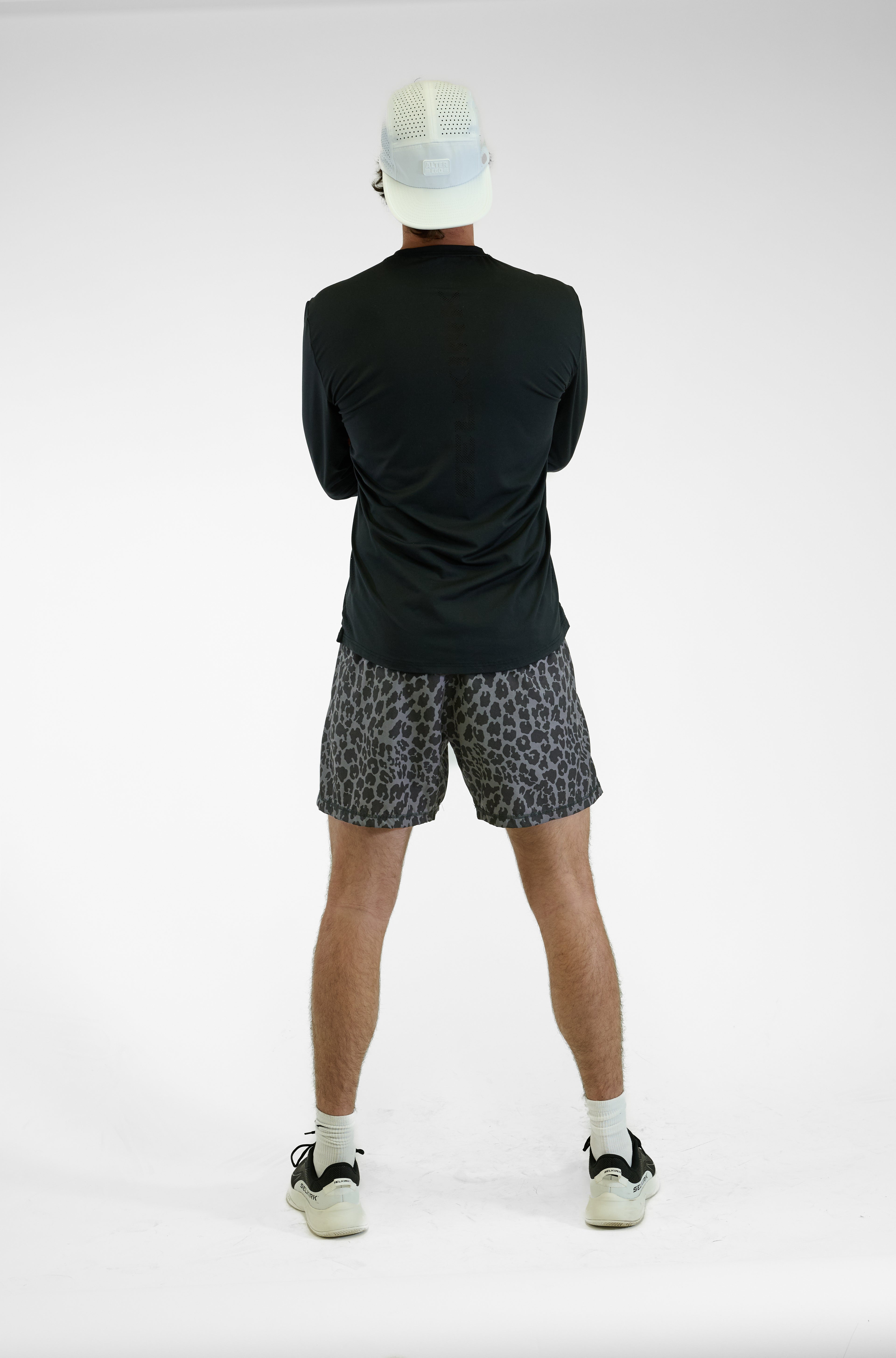 Black Leopard Shorts