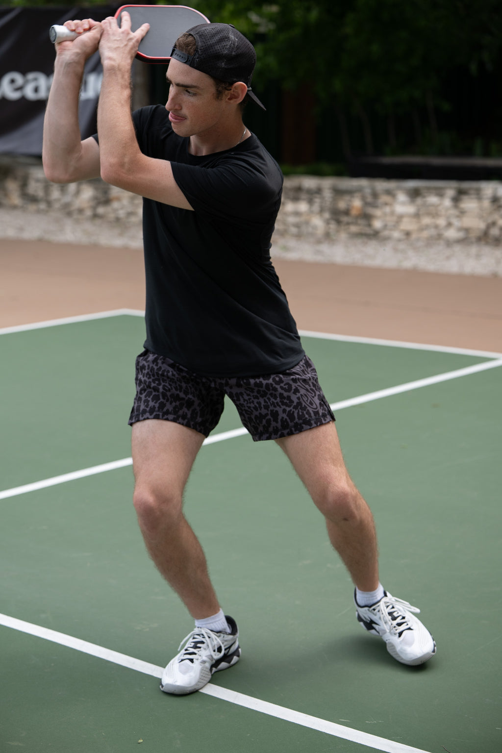 Black Leopard Pickleball Shorts